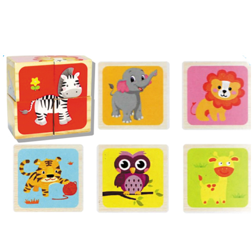 K4-1202:ลูกเต๋าต่อภาพ 4 ชิ้น แบบไม้ ขนาด 6-5x 6-5ซม.(ลูกเต๋าต่อภาพ-แบบที่ 2)-4 dice per image-wooden type-size 6-5x 6-5 cm. Dice per image;